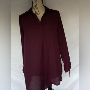 Elle Deep Burgundy Blouse